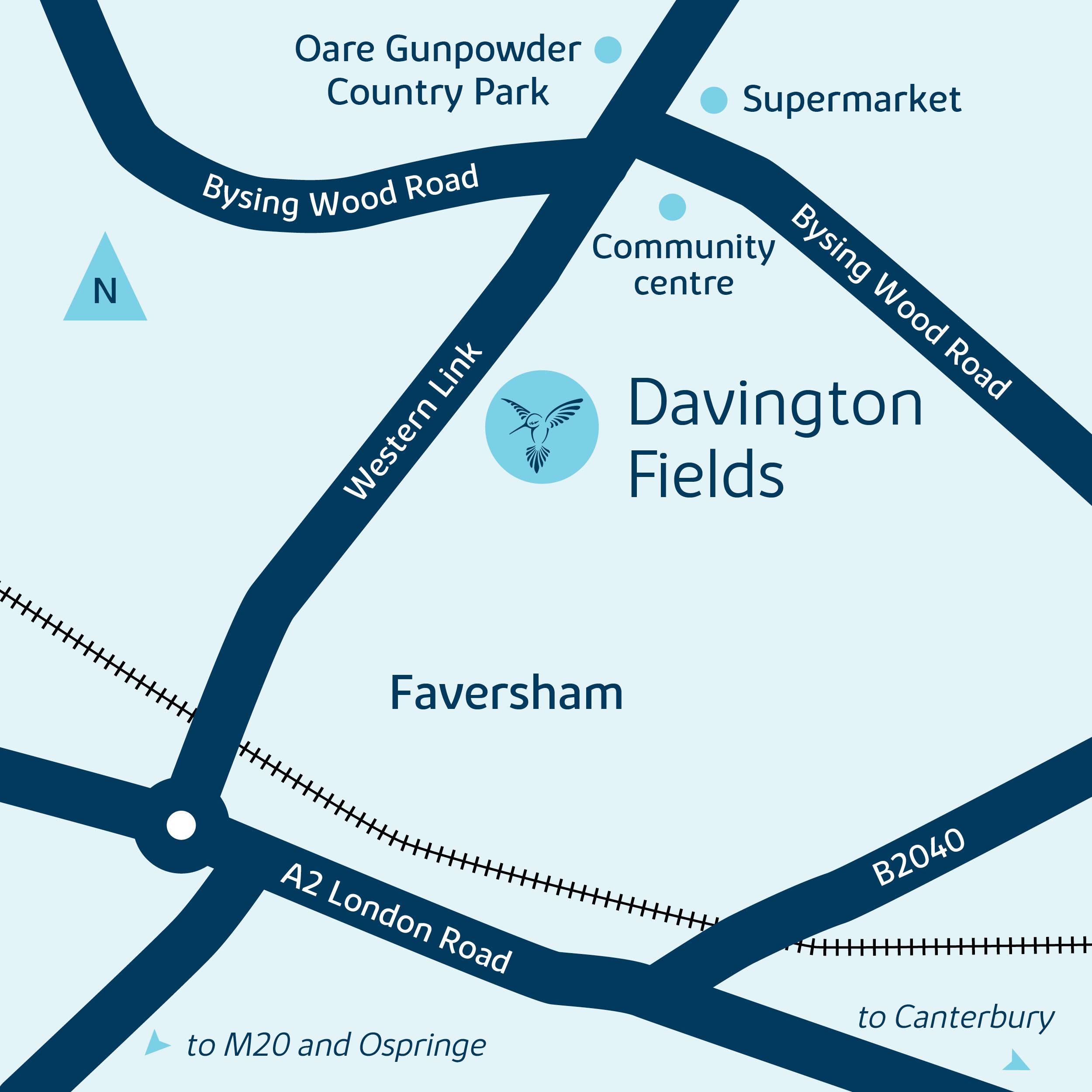 Development map for davington fields